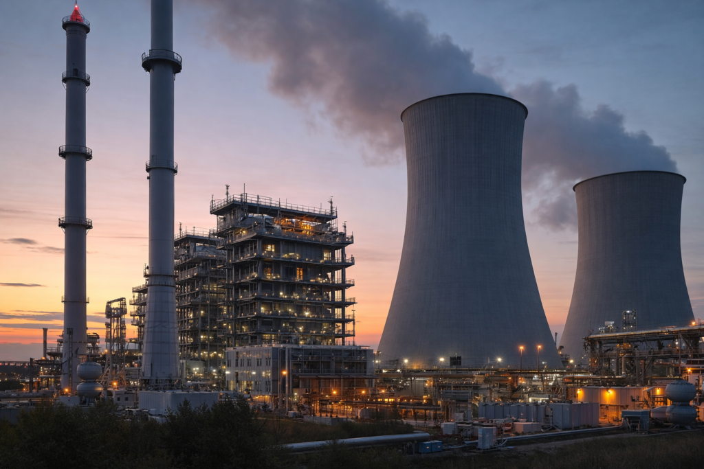 natural gas power plant for grid stabilization and energy reliability